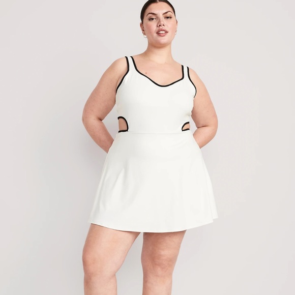 NWT OLD NAVY PowerChill Sleeveless Strappy Shelf-Bra Dress Color: Magnolia - Picture 7 of 10